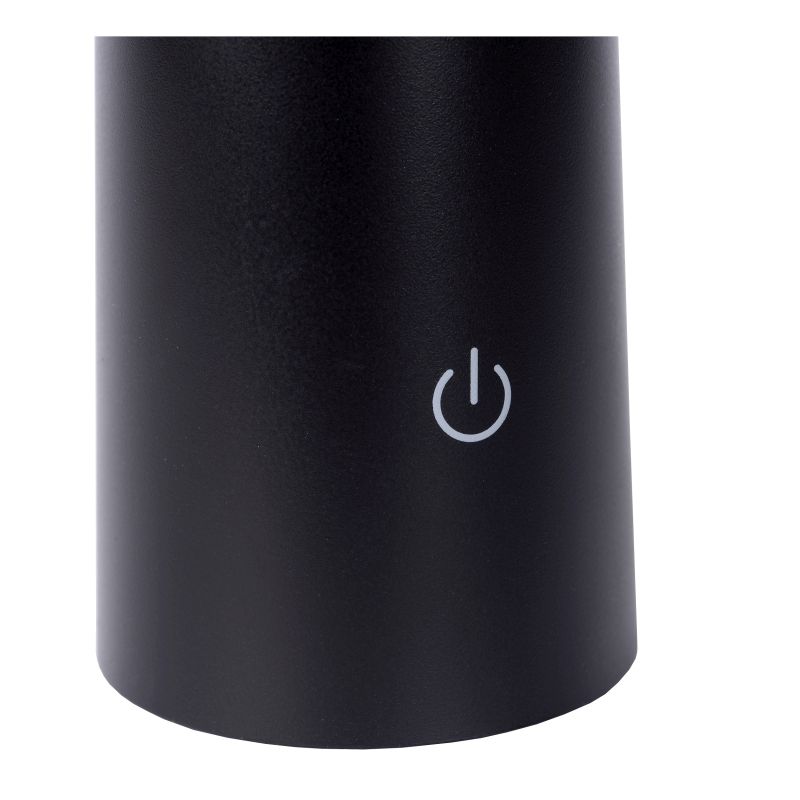 Lucide JIVE - Nabíjacia stolová lampa Outdoor - Batéria - Ø 13,7 cm - LED Rozm. - 1x4W 6500K - IP44 - 3 StepDim - Čierna